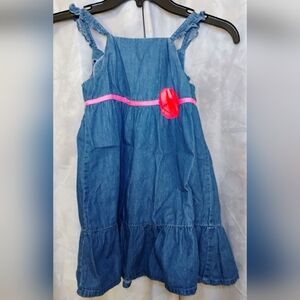 Wonderkids Cotton Dress with Pink Flower